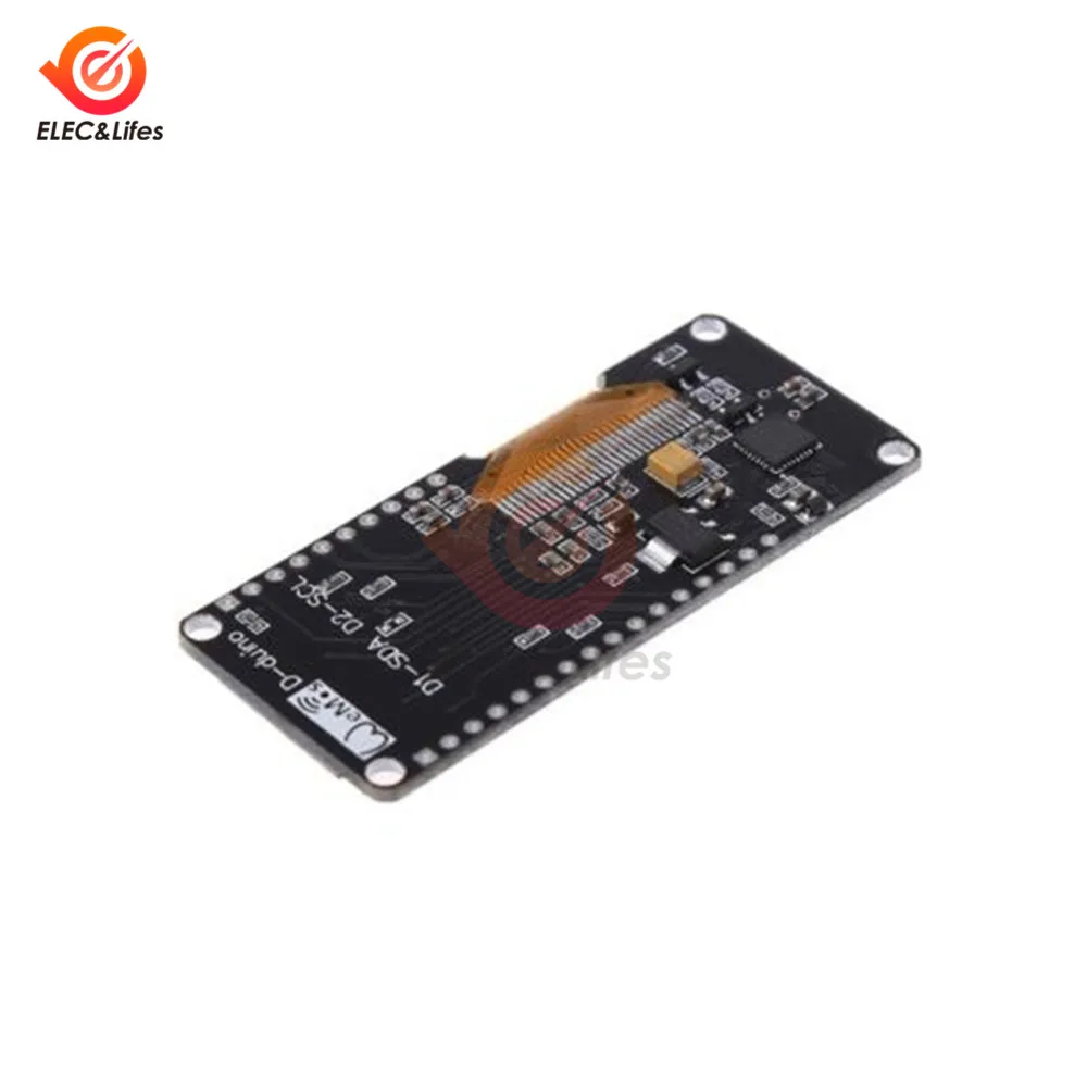 Для Wemos NodeMCU ESP8266 ESP-12F 0,96 дюймов OLED Дисплей WI-FI модуль Беспроводной CP2102 макетная плата микро USB вход