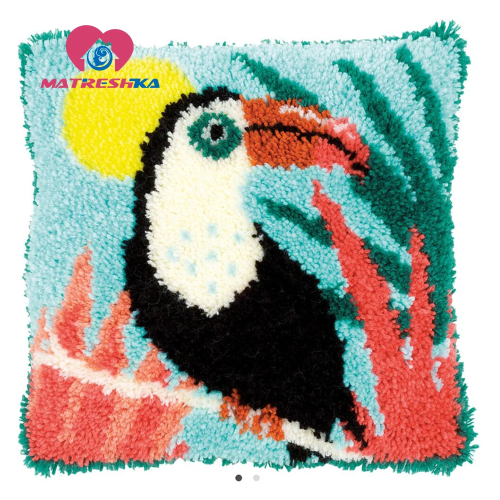 

cross-stitch pillow latch hook pillow carpet embroidery button package rug do it yourself latch hook rugs Foamiran for crafts