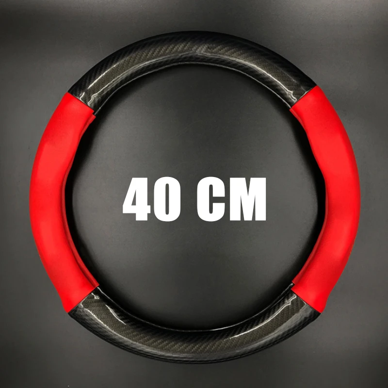 Чехол рулевого колеса автомобиля из натуральной кожи с волнистыми линиями