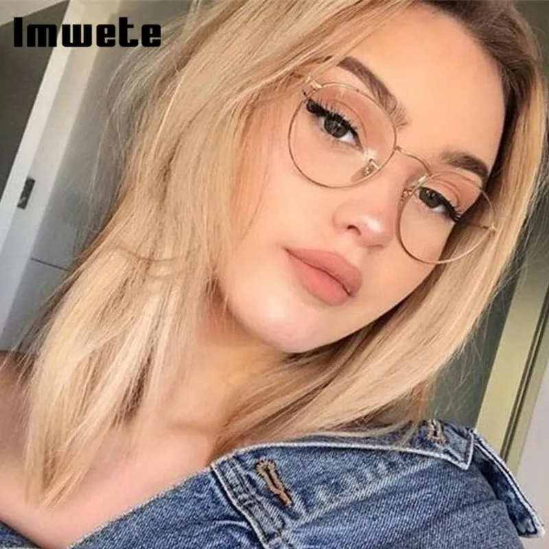 Классическая круглая оправа Imwete для очков женщин модные оптические оправы