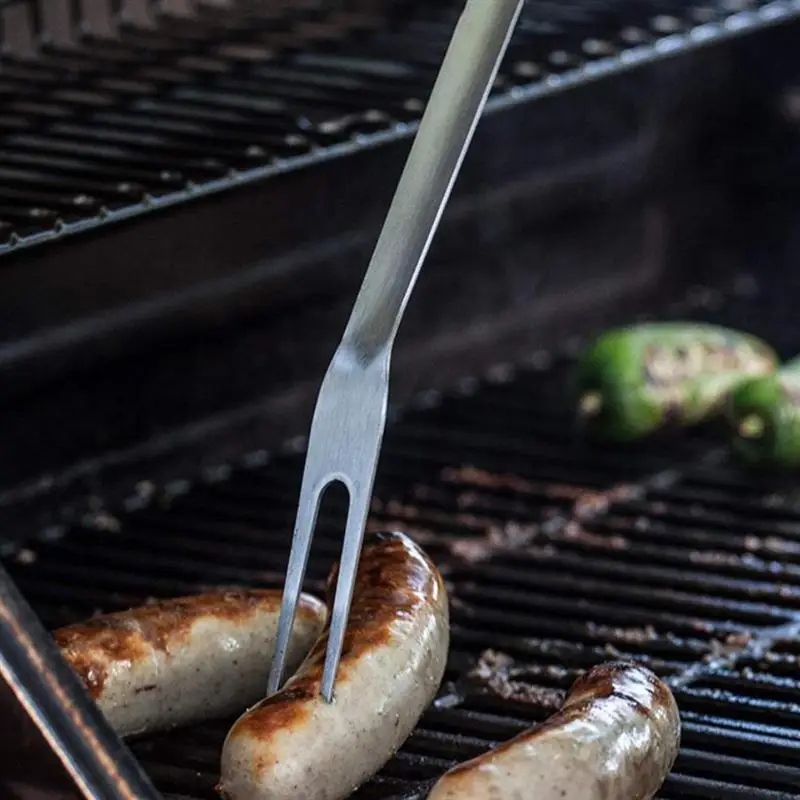 Палка для барбекю из нержавеющей стали вилка портативная игла шпагат на открытом
