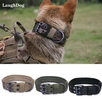 military tactical adjustable dog training collar for middle large dogs working durable outdoor training personalized dog collar