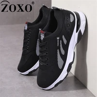 zoxo 2020 new fashion men shoes rubber sneakers running shoes sports breathable lace up sneakrs
