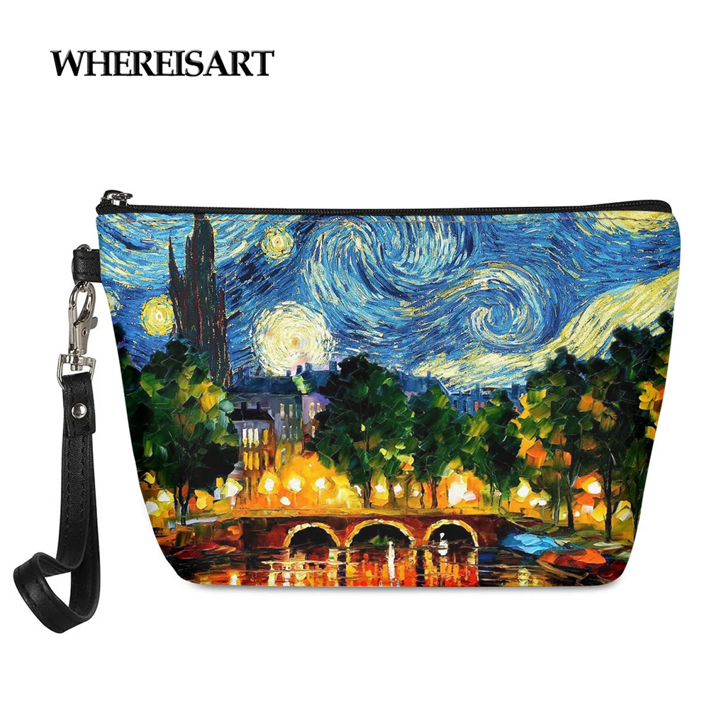 

Косметички для женщин и девушек, портативная дорожная сумка-Органайзер с рисунком, чехлы для косметики