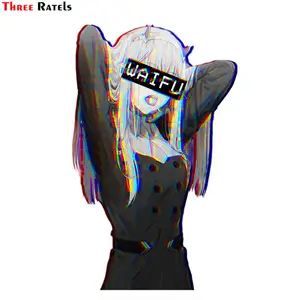 Водонепроницаемая наклейка Three Ratels FC439-B в стиле японского аниме DARLING In The FRANXX Hiro ZERO TWO ICHIGO для ноутбука и автомобиля