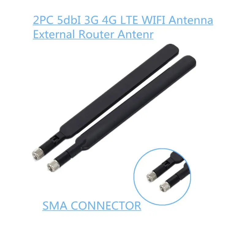 

New 2PCS 5dBi High Gain WiFi Antenna SMA Male 4G LTE Wireless Router Antenna for huawei B315 B310 B593 B525 B880 B890 E5186