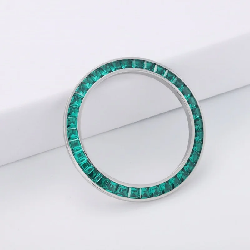 Pirmiana Custom Green Nano 36pcs/Set Gemstones Watch Bezel for Daytona  40mm Inserts Made Out of Stainless Steel