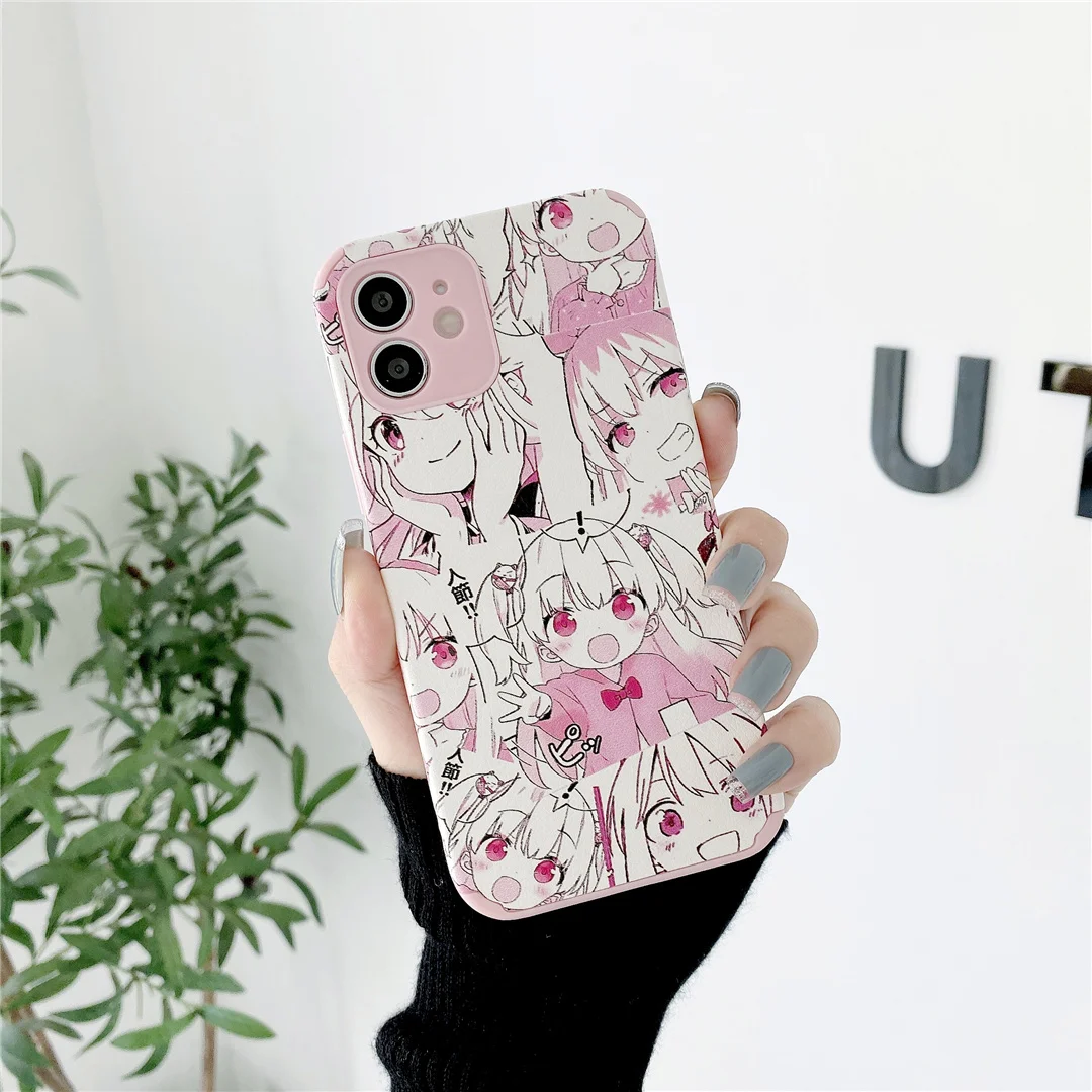 

Japan Anime Comic Shy Blush Girl Phone Case For iPhone 7 8 Plus 11 12 Pro X XS Max Xr Cute Girl Action Cover Fundas