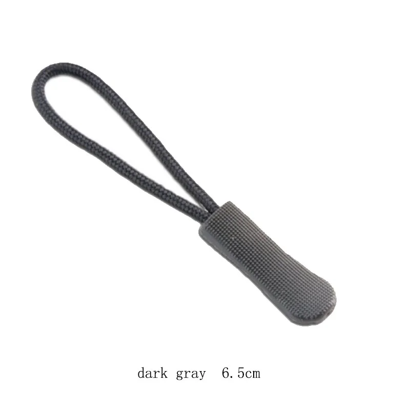 dark gray Рюкзак одежда резиновая молния Веревка концы застежка-молния Пряжка для принадлежности для одежды/сумок 5 шт - Цвет: dark gray