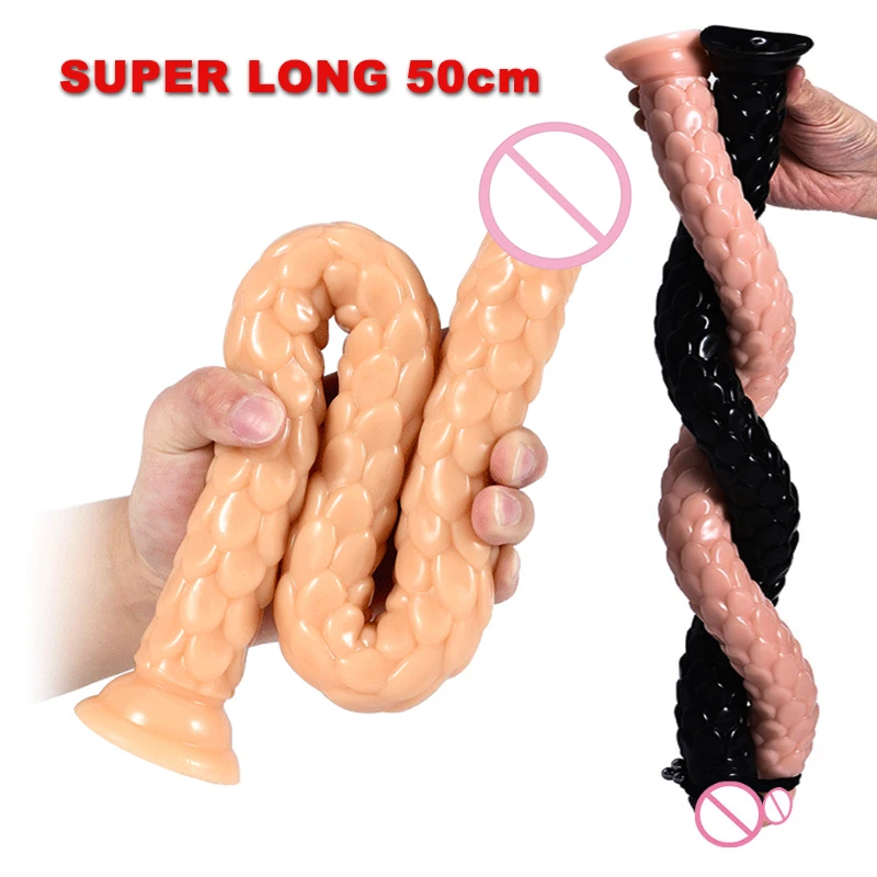 50 см супер длинный силиконовый животный фаллоимитатор весы реалистичный мягкий