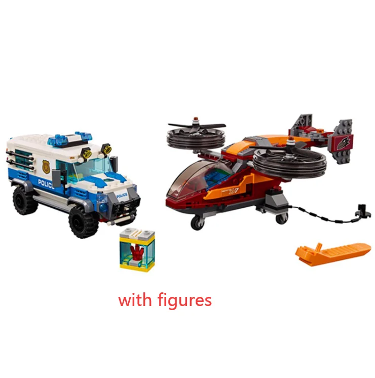 

City Police Building Blocks Sky Police Diamond Heist compatible 1109 Model Bricks Educational Toys Christmas Birthday Gift 60209