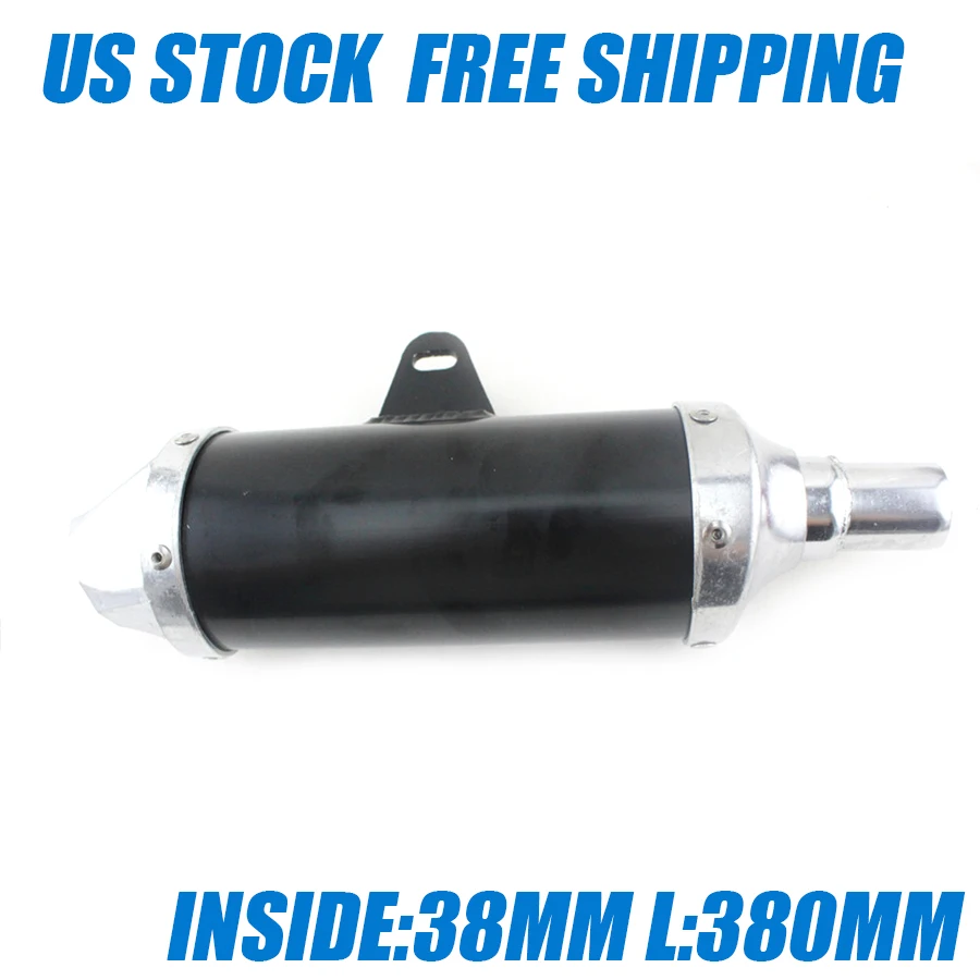 

Exhaust Muffler Pipe Black 28mm 1 Piece For Motorcycle Dirt Atv Quad 50cc-150cc