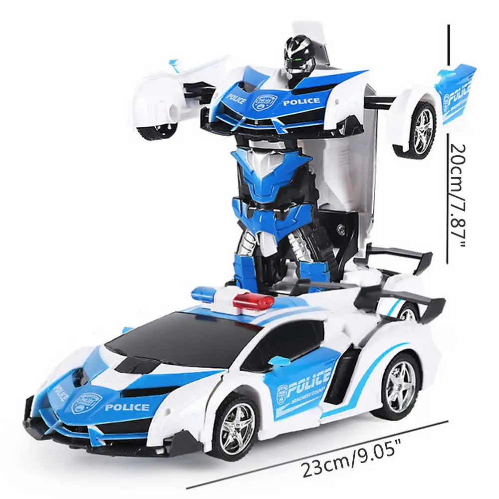 Машинка трансформер 2 в 1 для детей Радиоуправляемый полицейский игрушечный