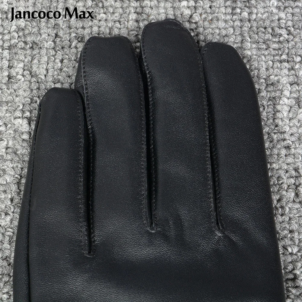 Новое поступление перчатки Jancoco Max из натуральной овечьей кожи для мужчин черные