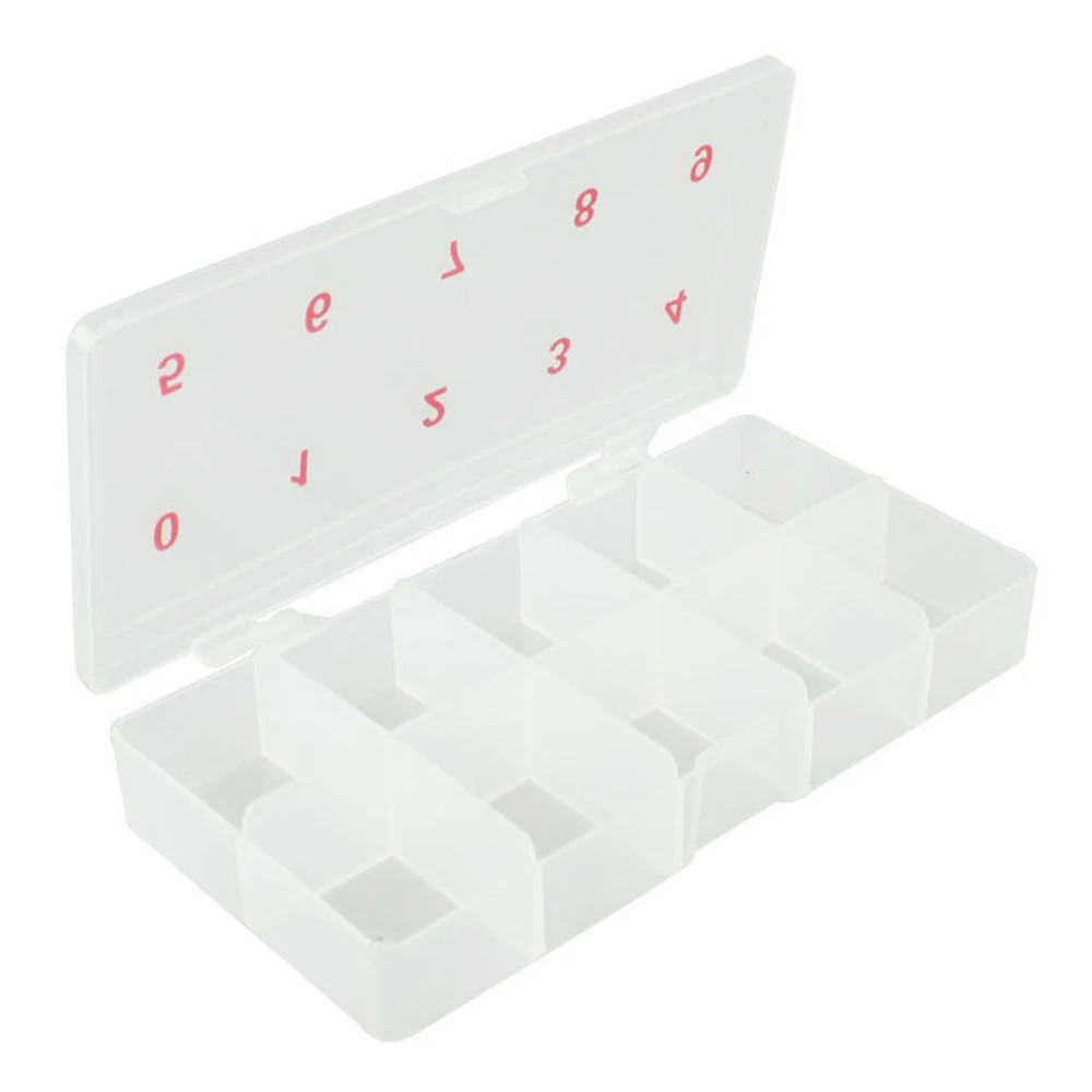 

1 pc Nail Empty Storage Box Plastic storage Empty Box for Salon Nail Art tool-500 fake pieces tips storage box