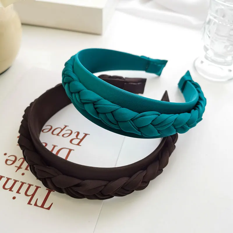 

New Fashion Hair Accessories For Women Bohemian Hairband Cross Knot Braid Headband Adult Wide Side Headwear Hair Hoop