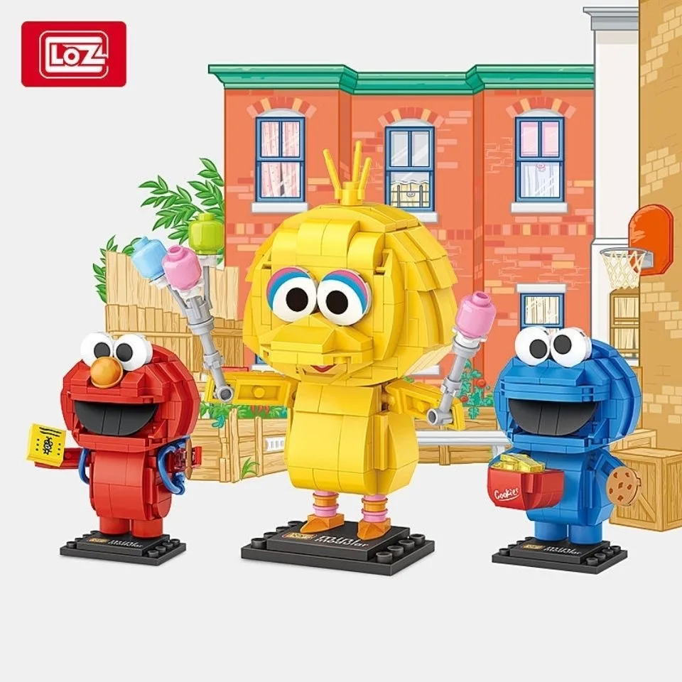 

Sesame Street Diamond Building Block Elmo Cookie Monster Big Bird Figure 4108 Cute Micro 3D Model Mini Bricks Toys For Children
