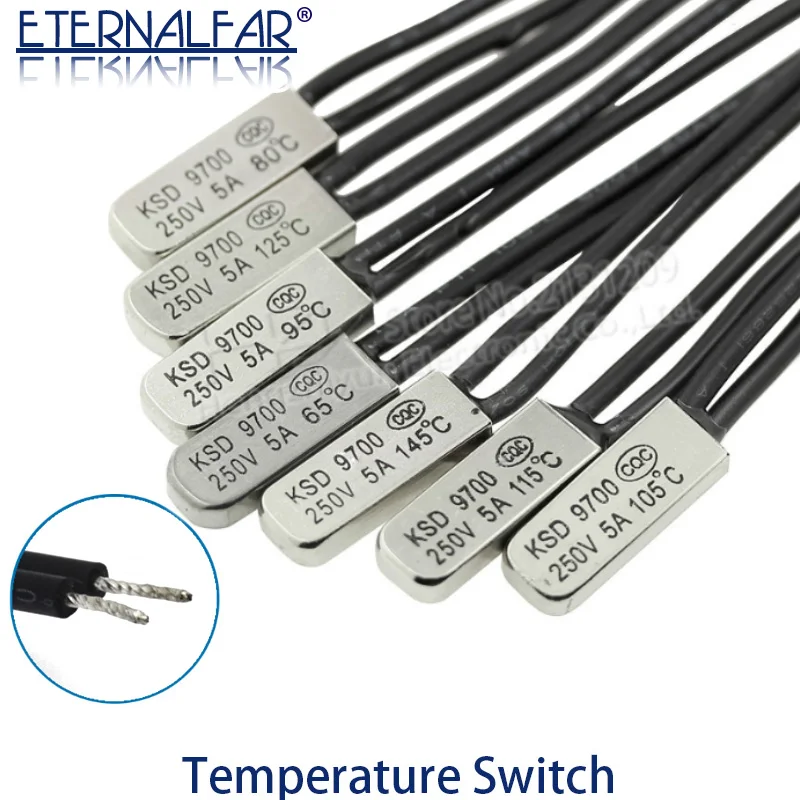 Термозащитные предохранители KSD9700 250 В 5A 45C 50C 55C 60C 65C 70C 75C 80C 85C 90C 95C 100C 105C 110C 115C 125C 140C