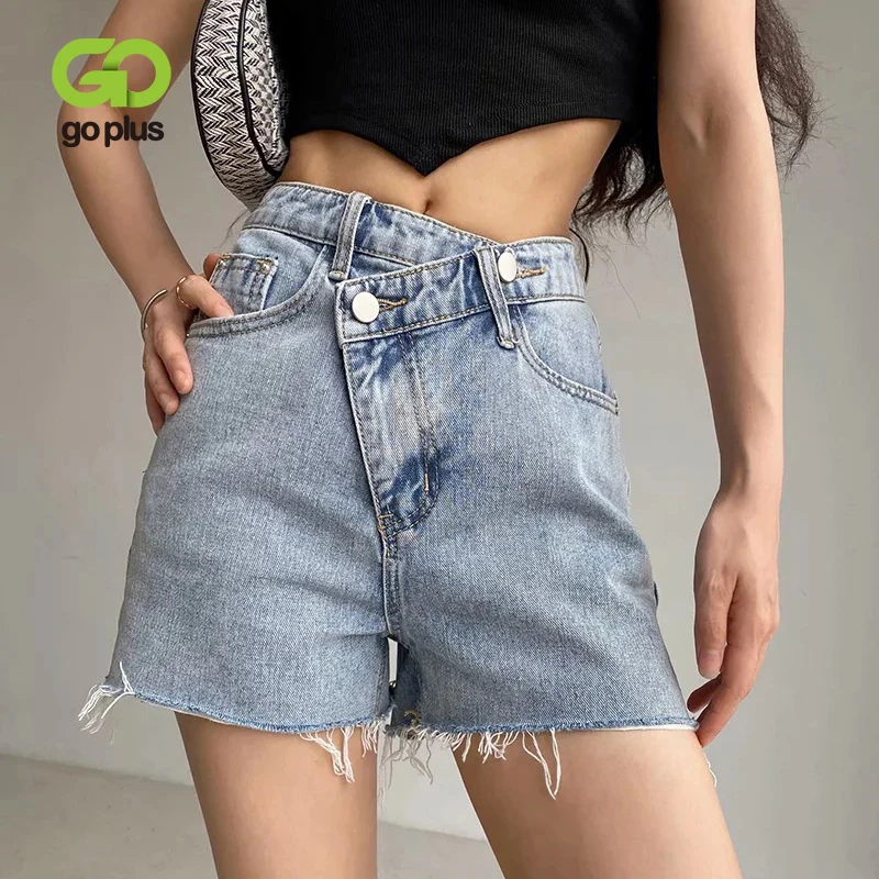 

GOPLUS Shorts Women Summer Femme Denim Shorts High Waist Sexy Jeans Shorts Spodenki Damskie Korte Broek Dames Kurze Hosen Frauen