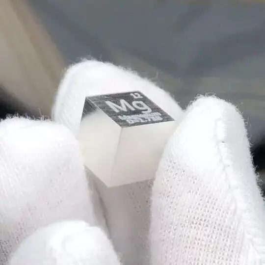 

10mm 99.99% Magnesium Mg Cube Periodic Table Of Elements Cube Hand Made Science Educational DIY Crafts Display