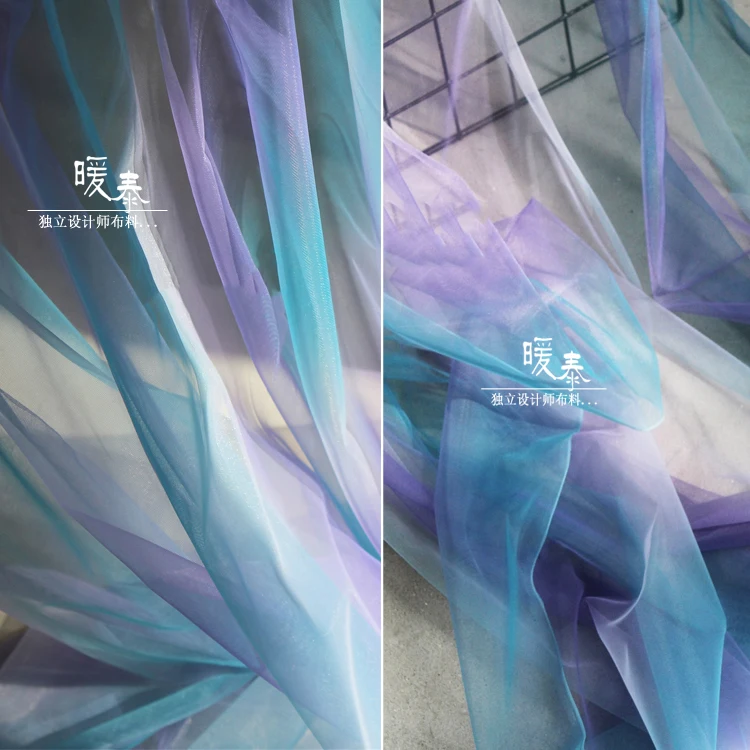 Семицветная градиентная Радужная модная юбка дизайнерская фатиновая сетчатая