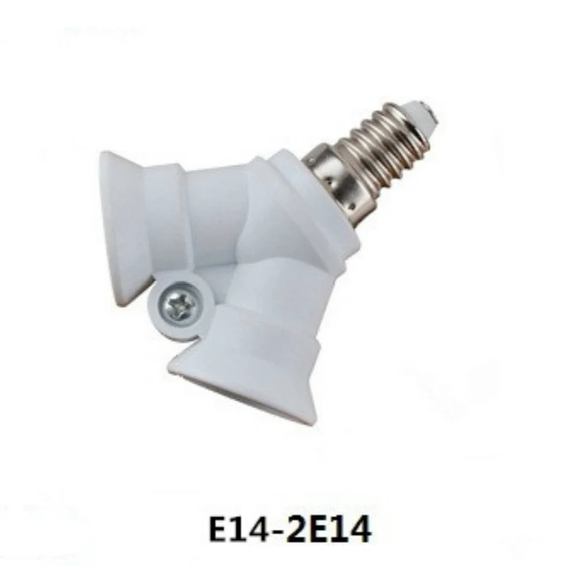 

2in1 Adjustable E14 Base Light Lamp Bulb Adapter Holder Socket Splitter Lamp Socket Converter Lighting Parts Accessories