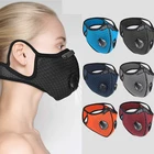 Спортивная маска для лица с фильтром из активированного угля, дышащая ветрозащитная сохраняющая тепло маска для лица для езды на велосипеде и бега