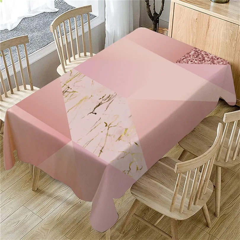 Скатерть с мраморным узором на День святого Валентина прямоугольное покрытие