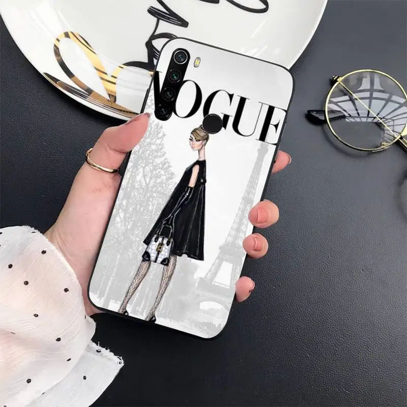 

Princess Girl VOGUE boss coffee Phone Case For Xiaomi Redmi 7 8 9t a3Pro 9se k20 mi8 max3 lite 9 note 9s 10 pro