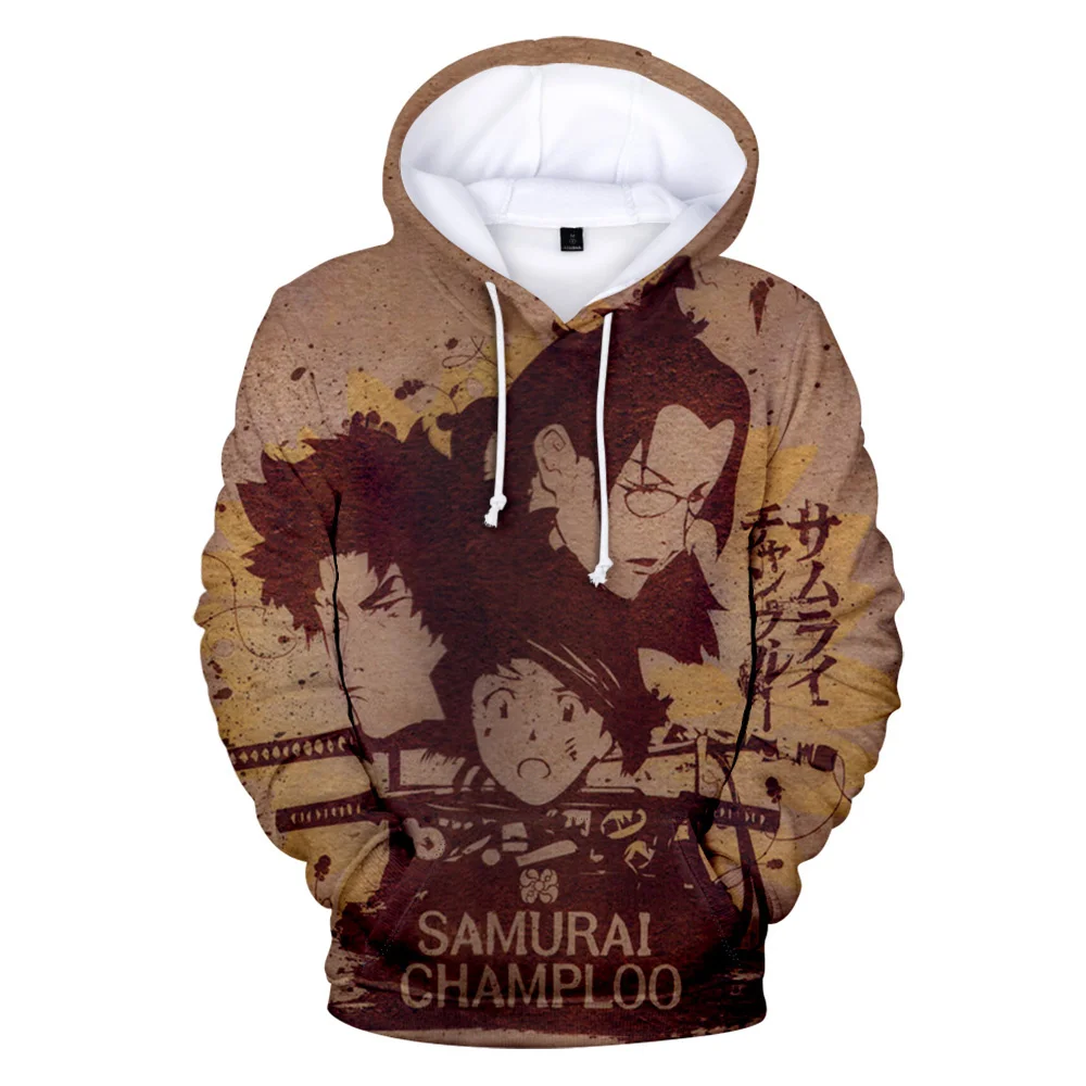 Толстовка унисекс с капюшоном мультяшный Самурай шамплоо тренировочные штаны 3D