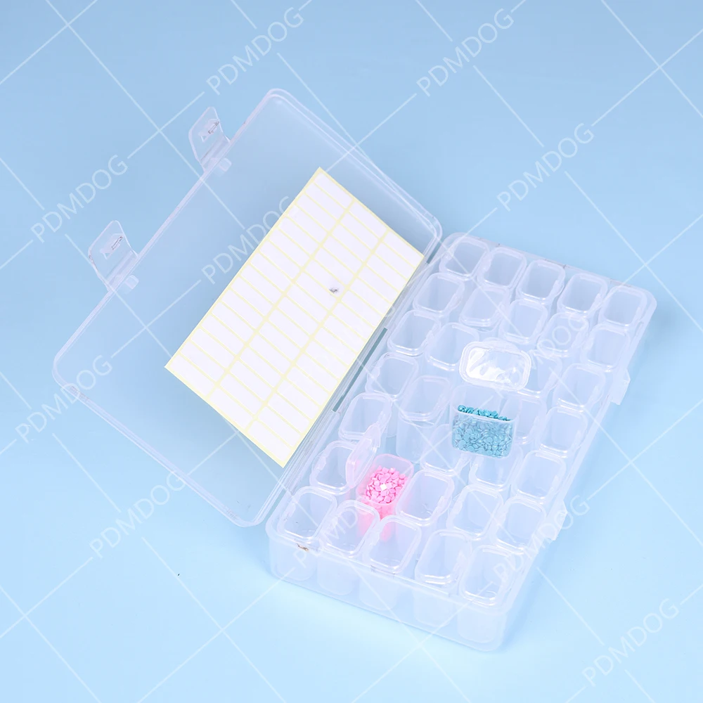 

35 Grids Diamond Embroidery Storage Box Bins Medicine Diamond Painting Accessory Boxes Case Cross Stitch Tools Organizer