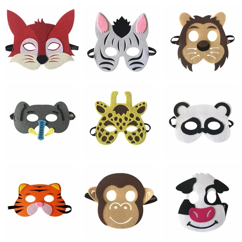

Cartoon Animal Face Masks Fox Monkey Elephant Kids 1st 2nd 3rd Birthday Party Decor Woodland Birthday Party Decor Boys Animals