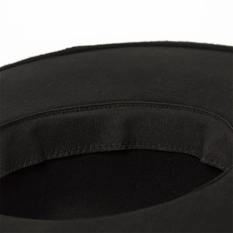 01909-HH8129 high top black wool  formal  fedoras  hat  men women leisure panama jazz hat