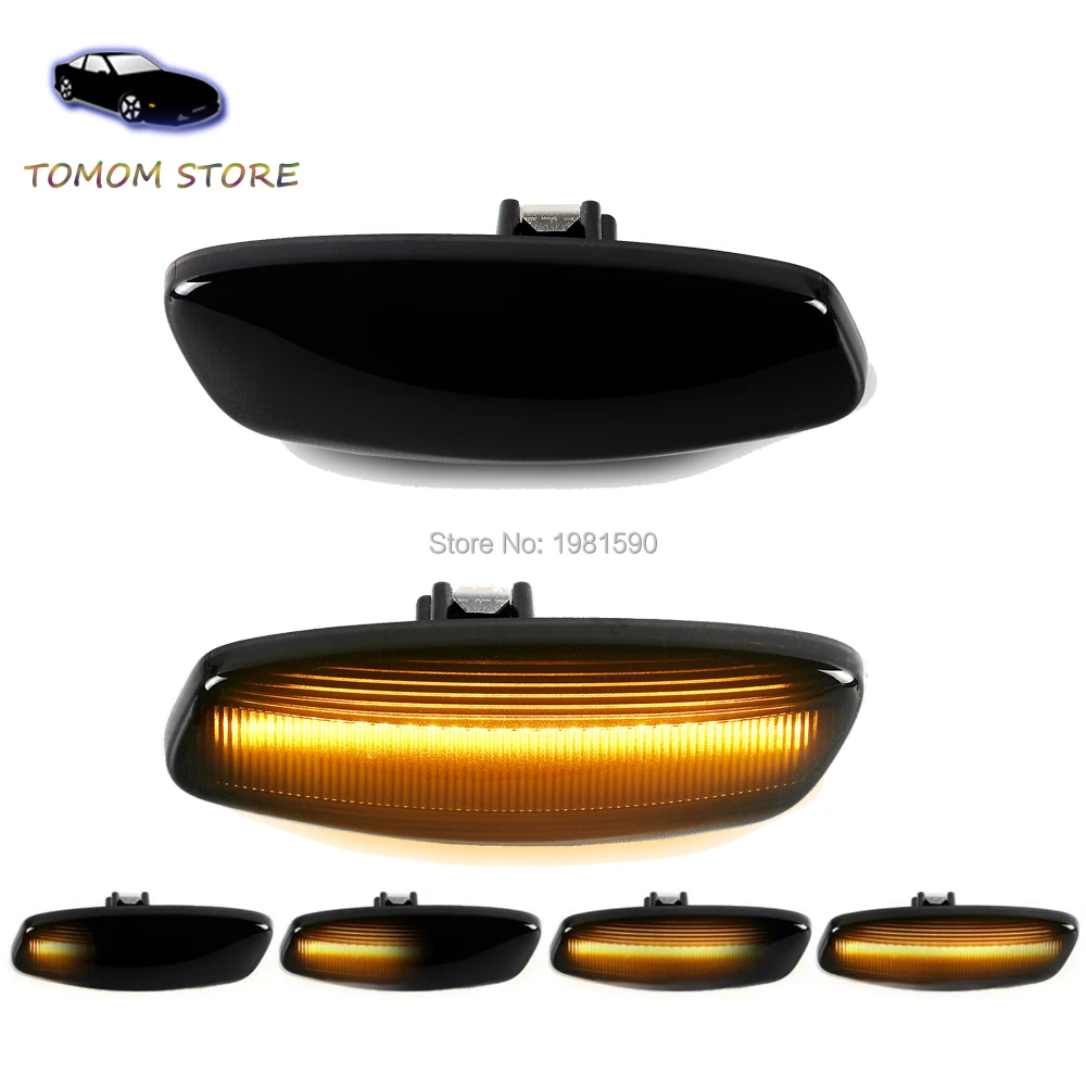 

led dynamic side marker water flowing turn signal blinker lgiths for Peugeot 207 308 3008 5008 RCZ Partner car styling