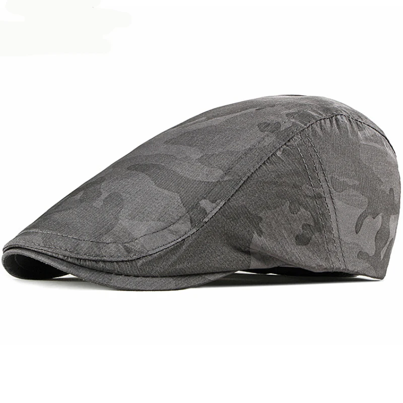 MZ2473 Berets Summer Cap Hat Men Women Beret Cap Vintage Camouflage Adjustable Beret Hat Male Female Retro Ivy Newsboy Flat Cap