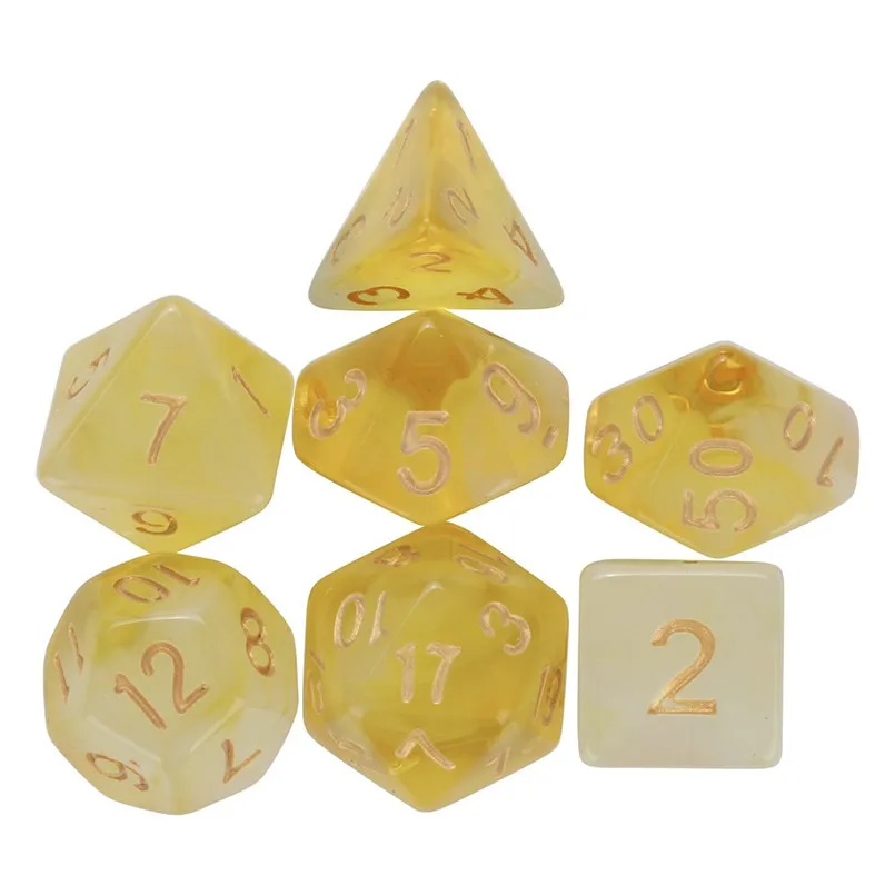 7Pcs dnd dice sets of transparent multifaceted tweezers TRPG game polyhedron D4-D20 multi-faceted acrylic dados de rpg 30A20 | Спорт и