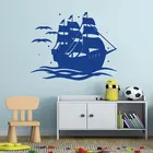 Пиратский корабль лодка стену Наклейка Sails Decal Сейлор комната украшение обои мальчик спальня настенный Декор роспись CX543