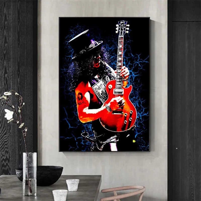 Настенные картины Slash Guitar с музыкой принты на холсте настенные художественные