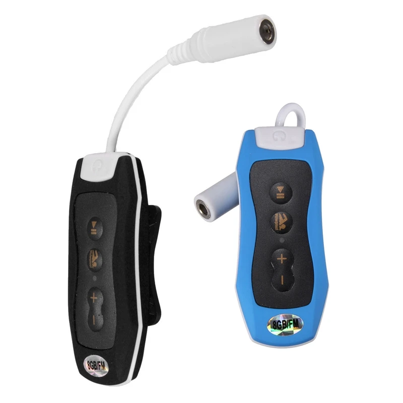 

HOT-2X 8GB MP3 Player Swimming Underwater Diving Spa + FM Radio Waterproof Headphones Black & Blue