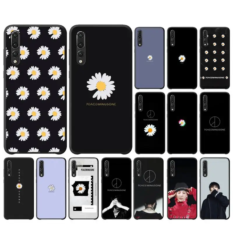 

TOPLBPCS G dragon peaceminusone x Fragment flower Phone Case For Huawei Y6 2018 Y7prime2019 funda Case for Y8p Y9 2019 Capa