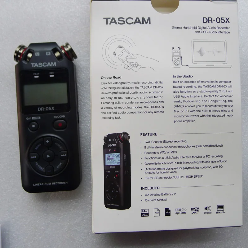Рекламная цена ручной портативный цифровой диктофон Tascam ручка для записи MP3 с TF