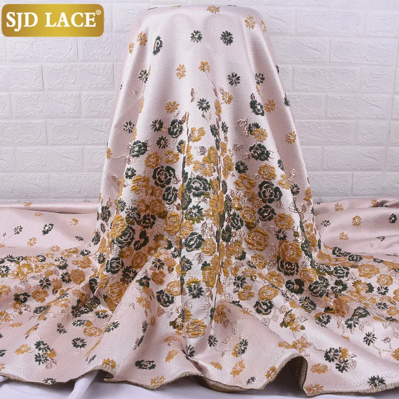 

SJD LACE African Lace Fabric Embroidery French Lace Fabric High Quality Jcquard Brocade Tissue Laces For Wedding Party Sew 2090B