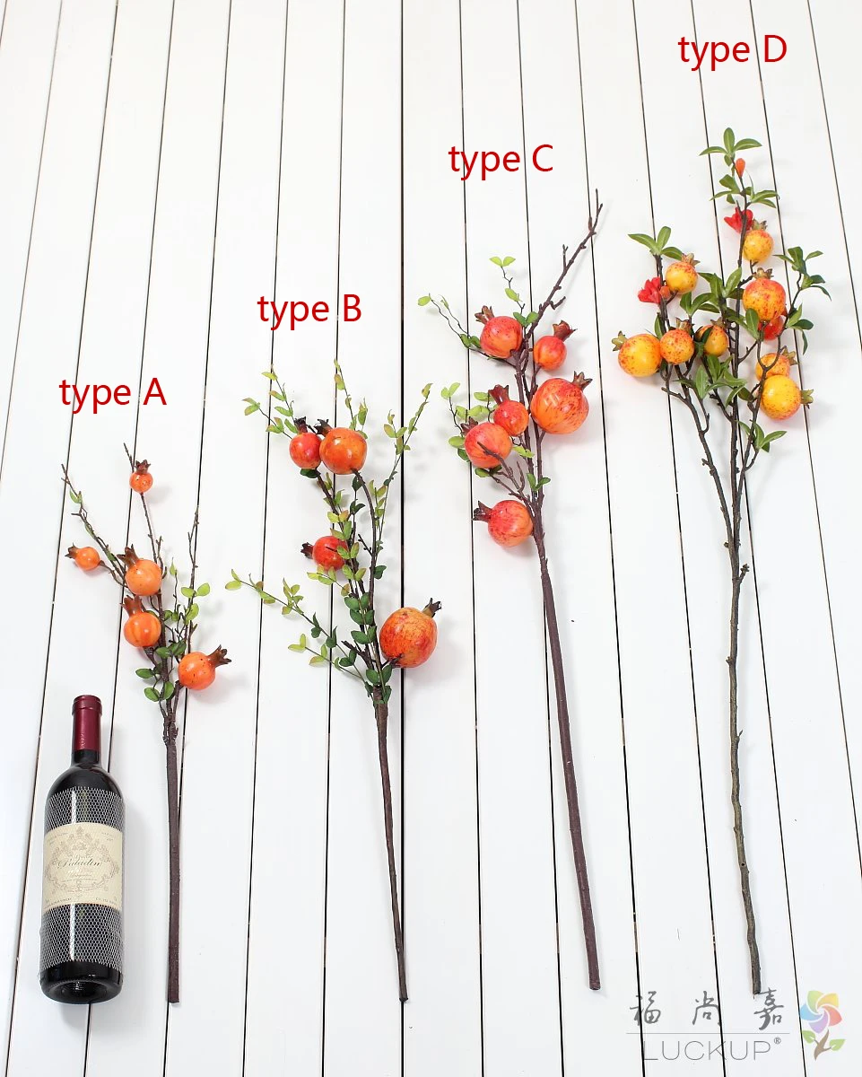 1 шт. 60 см до 98 4 вида в наличии красивый искусственный гранат пластиковая ветка