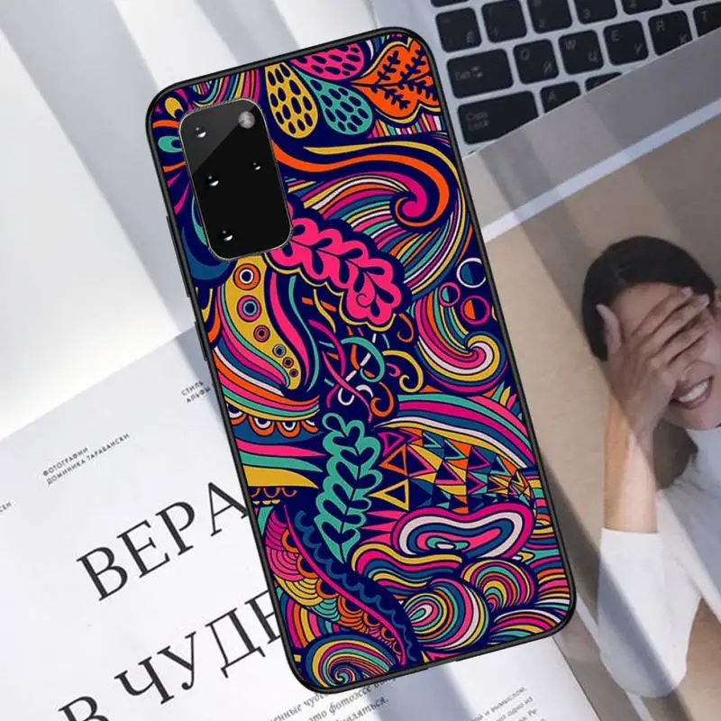 

Colourful Psychedelic Trippy Art Phone Case For Samsung galaxy S 7 8 9 10 20 edge A 6 10 20 30 50 51 70 note 10 plus