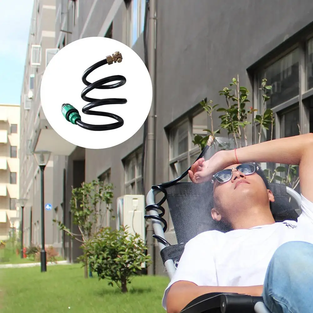

6.56ft Flexible Misting Stand Portale Outdoor Cooling Mist System Water Mister Stand Hose Cooling Systemfor Cooling Patios