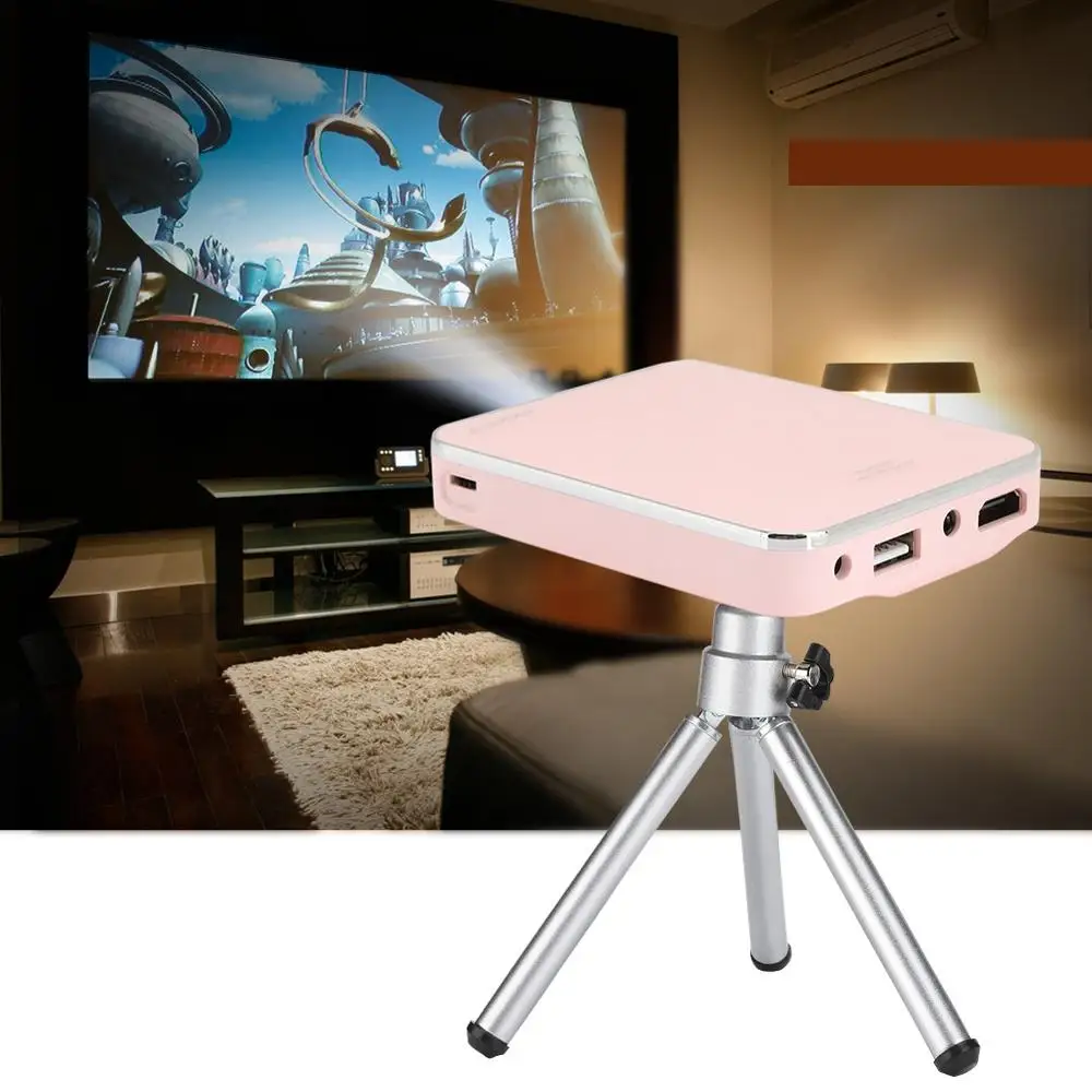 Беспроводной/проводной мини проектор для домашнего кинотеатра портативный 4K с