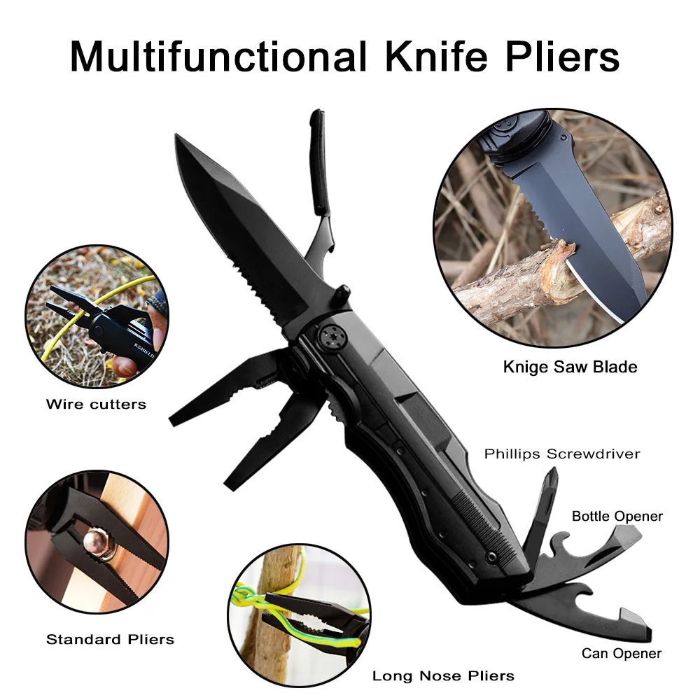 Плоскогубцы инструмент для зачистки проводов многофункциональный кемпинга