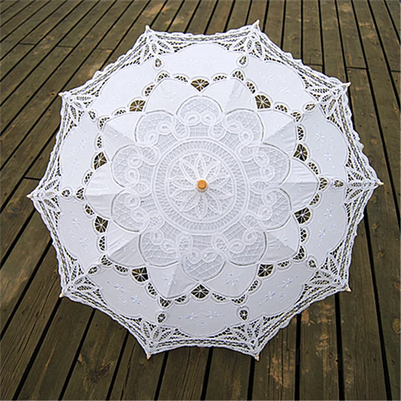 Кружевной зонт ручной работы в стиле Виктория зонтик с длинной ручкой реквизит