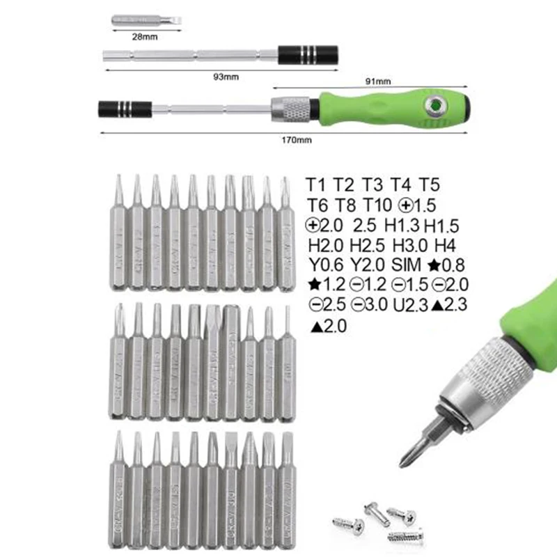 

Flexible Kit Phone Mobile 32 In 1 Torx Precision Screwdrivers Repair Tool Set