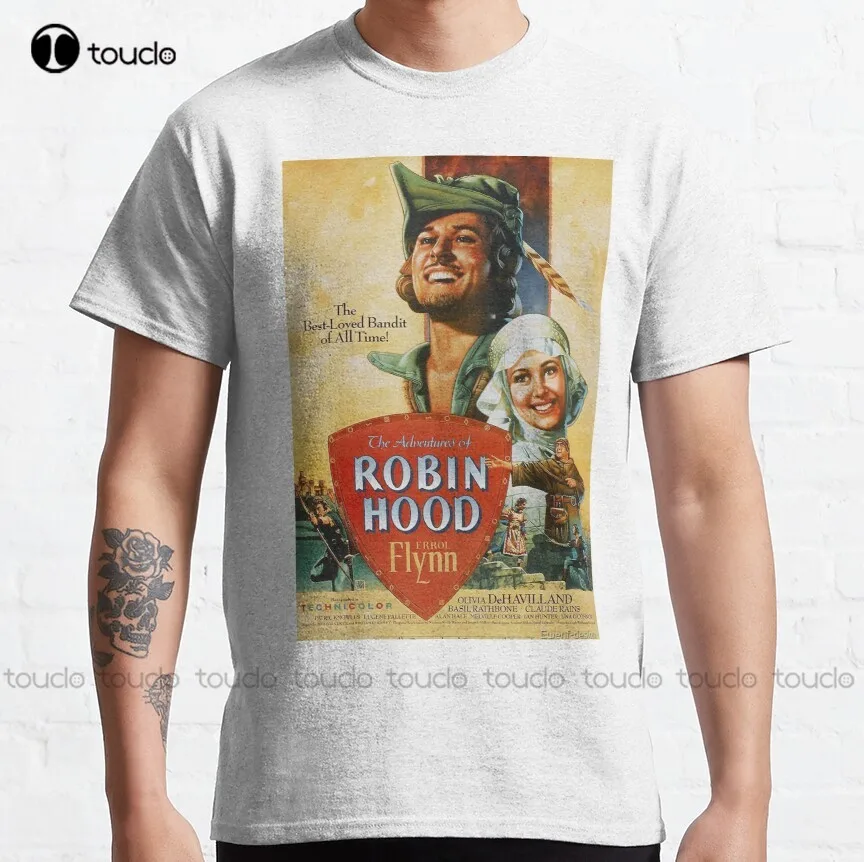 

The Adventures Of Robin Hood Classic T-Shirt Shirt Printing Custom Aldult Teen Unisex Digital Printing Tee Shirt Xs-5Xl Classic